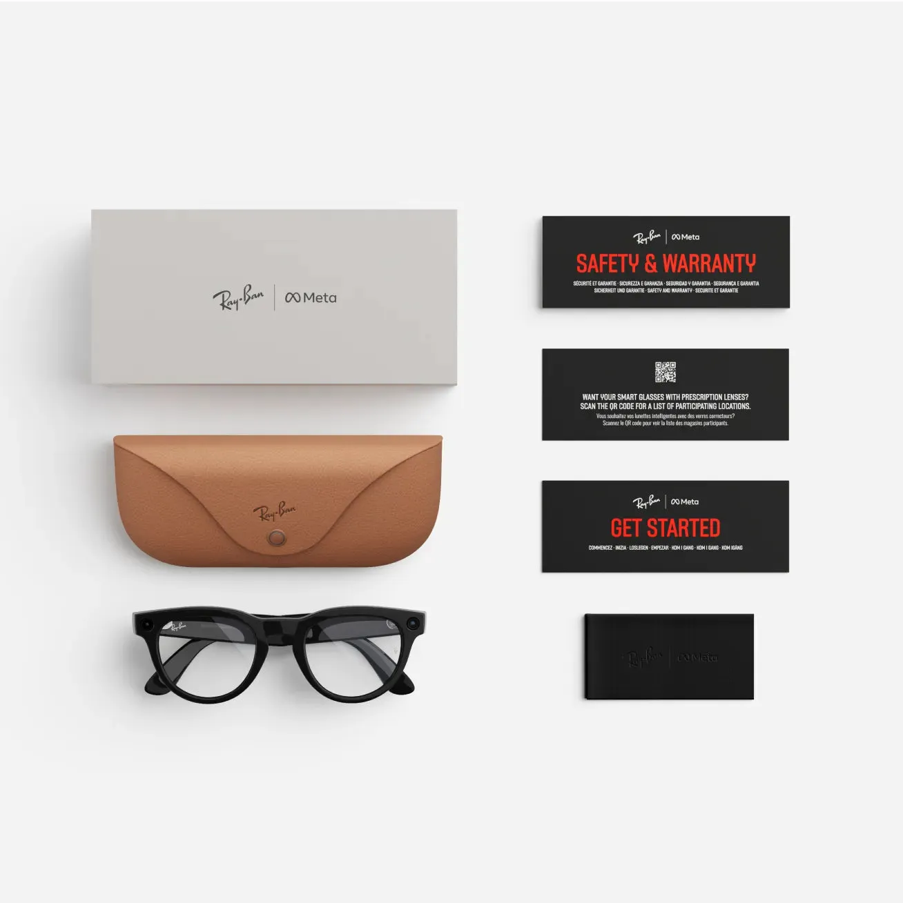 Ray-Ban Meta Headliner - (F) Shiny Black - (L) Clear - (Standard)