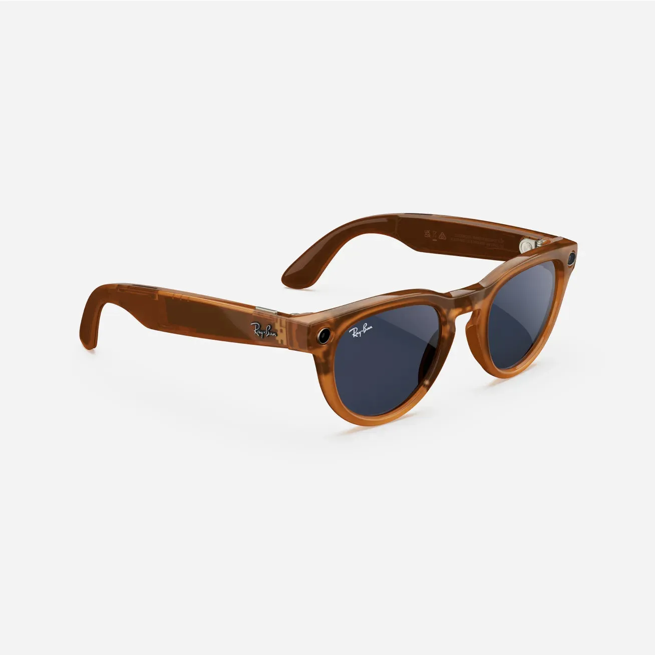 Ray-Ban Meta Headliner - (F) Shiny Caramel Transparent - (L) Clear to Sapphire Transitions - (Standard)