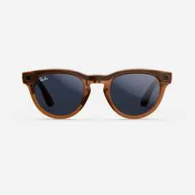 Ray-Ban Meta Headliner - (F) Shiny Caramel Transparent - (L) Clear to Sapphire Transitions - (Standard)