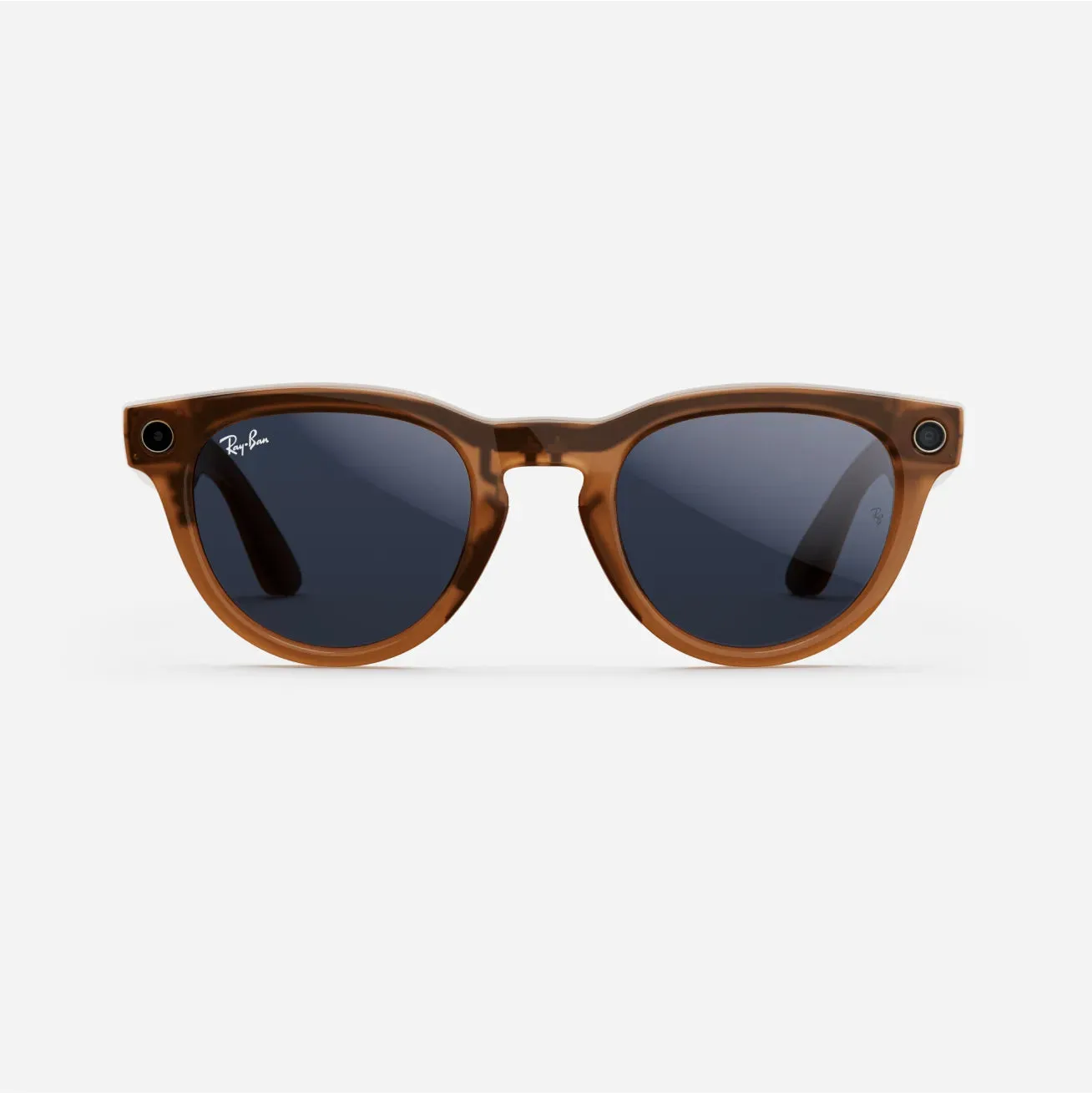 Ray-Ban Meta Headliner - (F) Shiny Caramel Transparent - (L) Clear to Sapphire Transitions - (Standard)