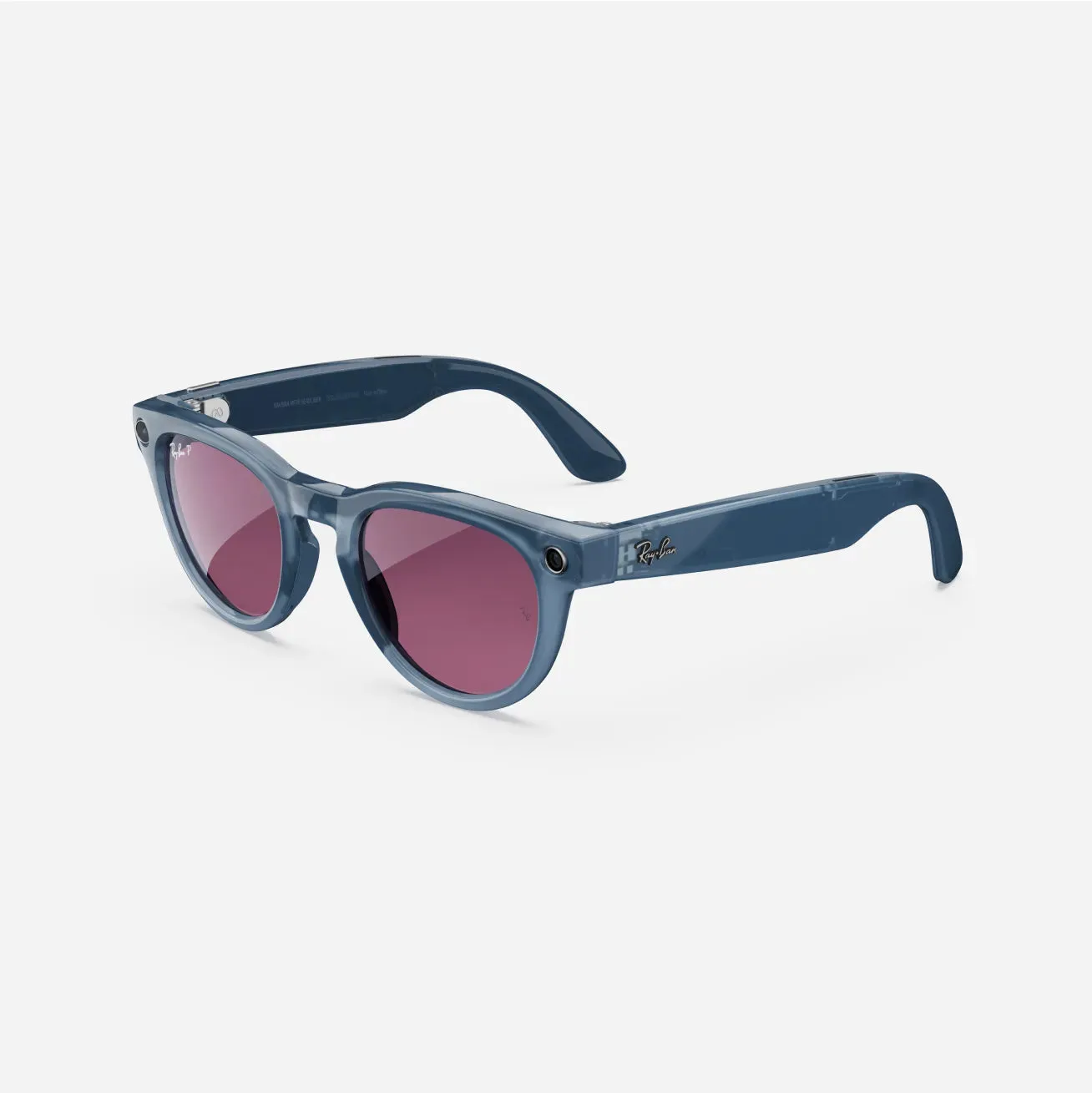 Ray-Ban Meta Headliner - (F) Shiny Jeans Transparent - (L) Dusty Red Polarised - (Standard)