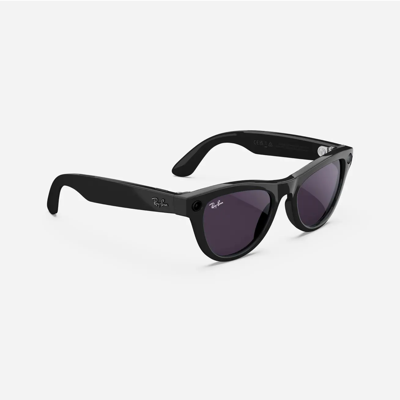 Ray-Ban Meta Skyler - (F) Shiny Black - (L) Clear to Amethyst Transitions - (Standard)