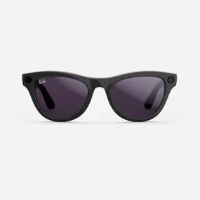Ray-Ban Meta Skyler - (F) Shiny Black - (L) Clear to Amethyst Transitions - (Standard)