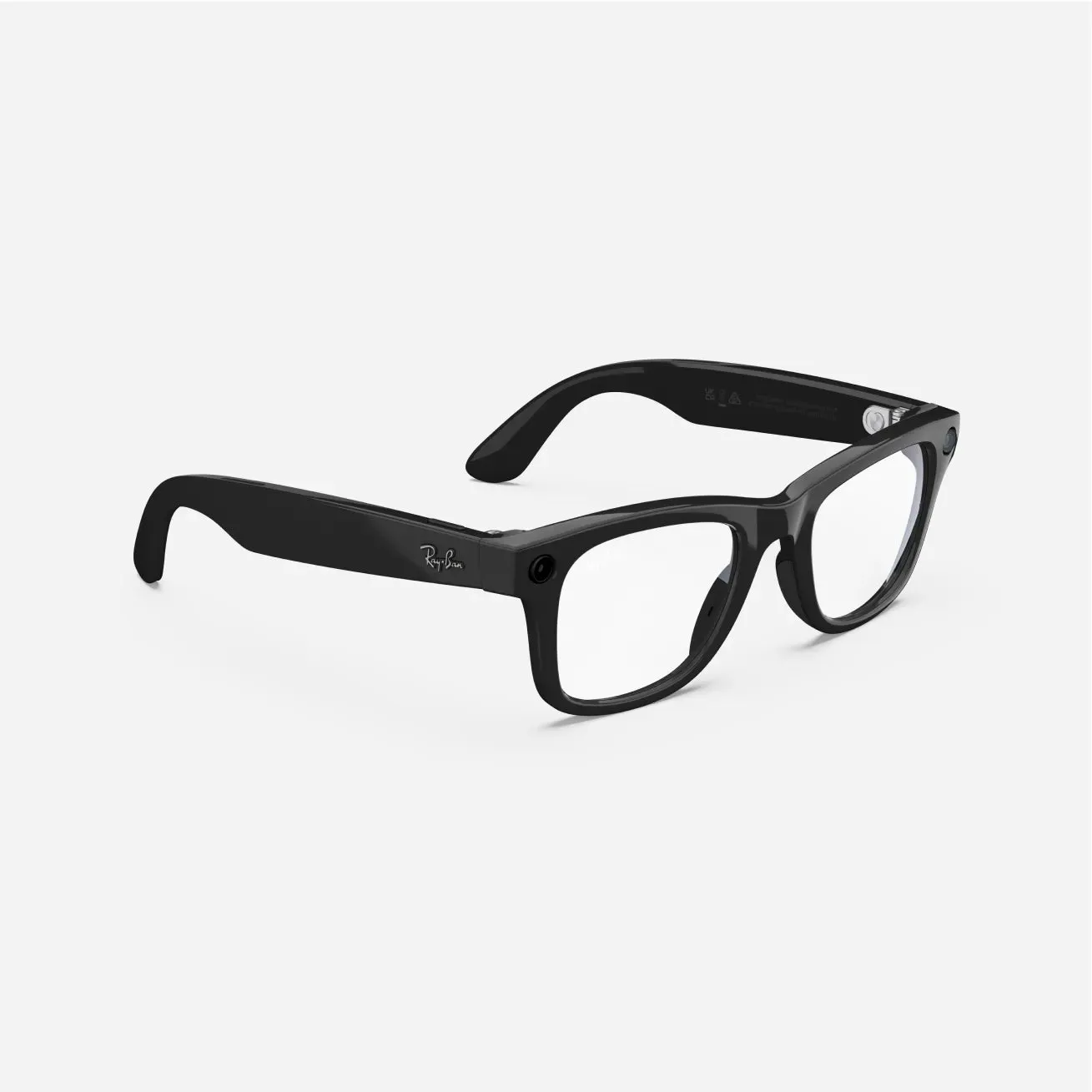 Ray-Ban Meta Wayfarer - (F) Shiny Black - (L) Clear - (Standard)
