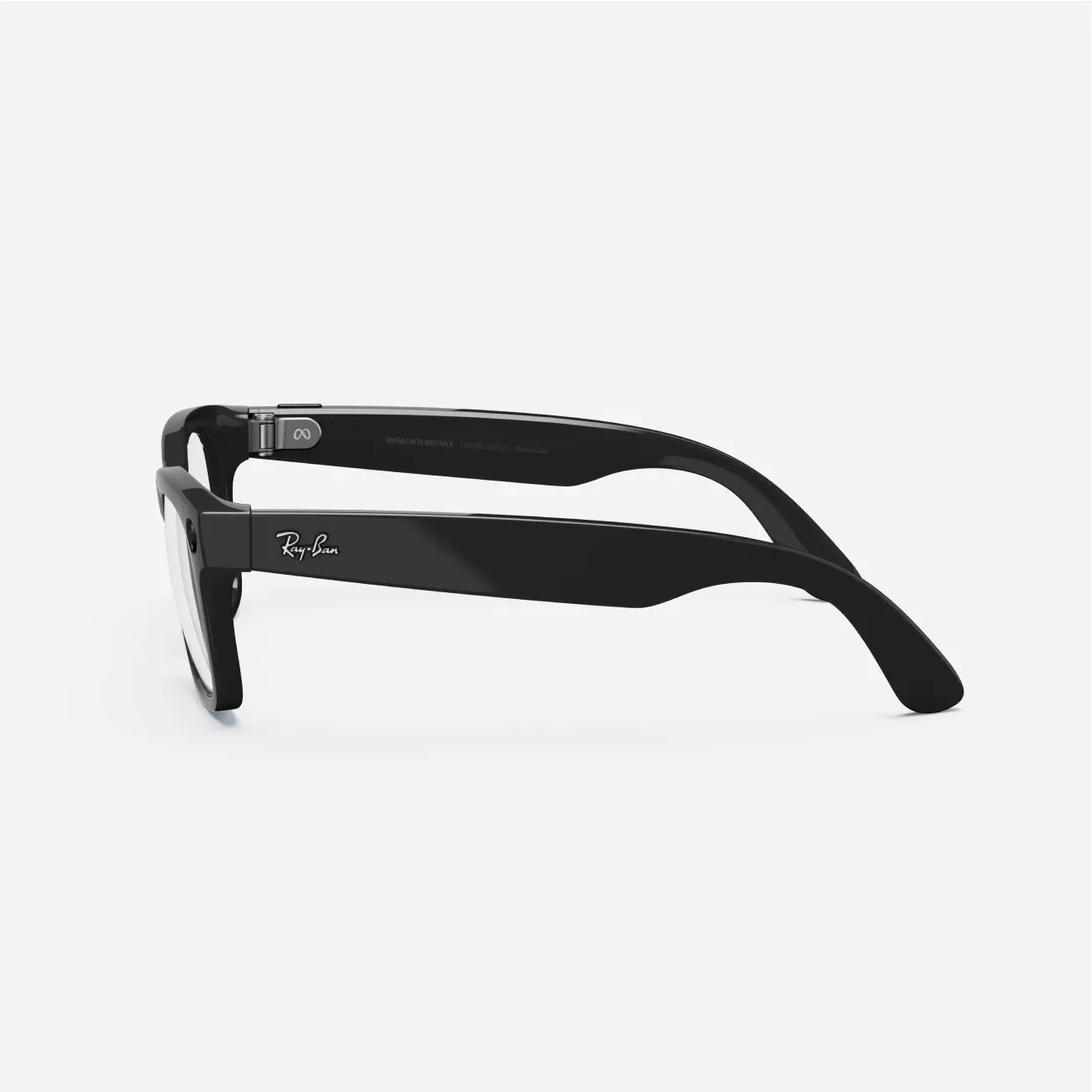 Ray-Ban Meta Wayfarer - (F) Shiny Black - (L) Clear - (Standard)