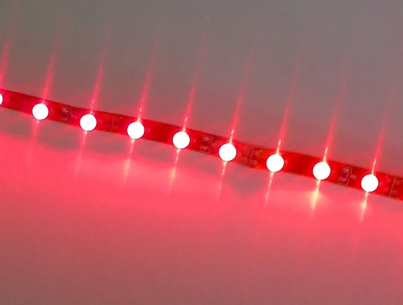 Red Flexible LED strip - 30 way, 12V