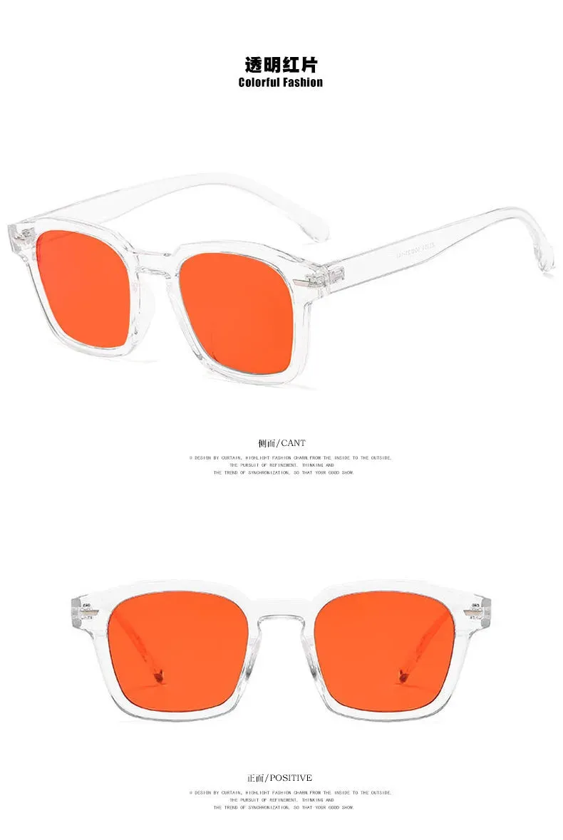Retro 2024 Classic Vintage Square Sunglasses Women Oversized Sunglasses Women Men Retro Black Luxury Sun Glasses UV400