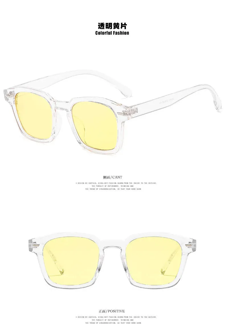 Retro 2024 Classic Vintage Square Sunglasses Women Oversized Sunglasses Women Men Retro Black Luxury Sun Glasses UV400