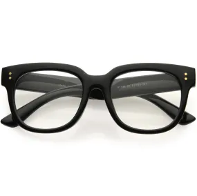 Retro Chunky Horn Rimmed Square Anti Blue Light Glasses D089