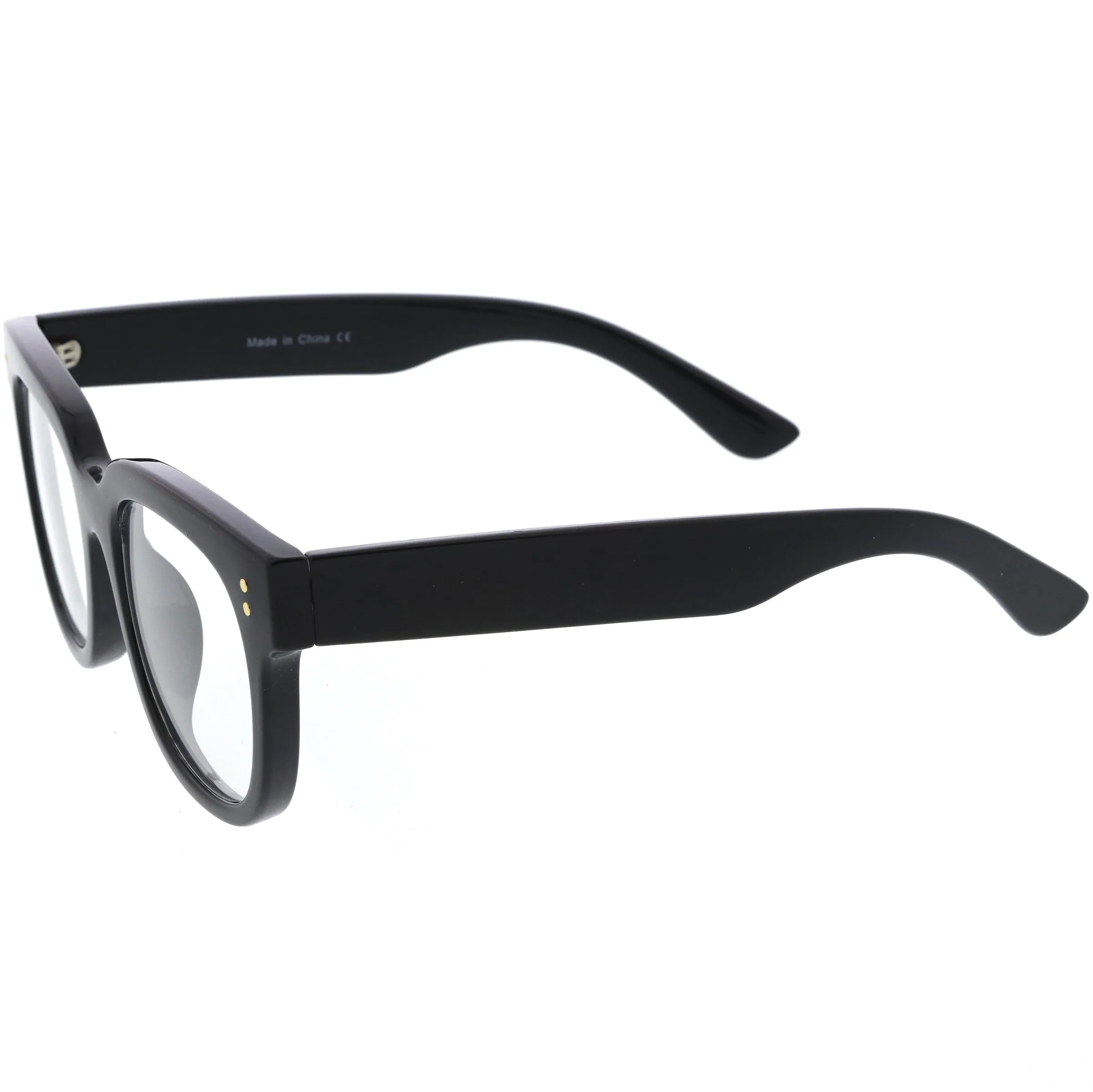 Retro Chunky Horn Rimmed Square Anti Blue Light Glasses D089