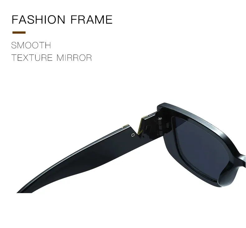 Retro Rectangle Sunglasses Women Brand Designer Vintage Small Frame Luxury V Sun Glasses Ladies Classic Black Square