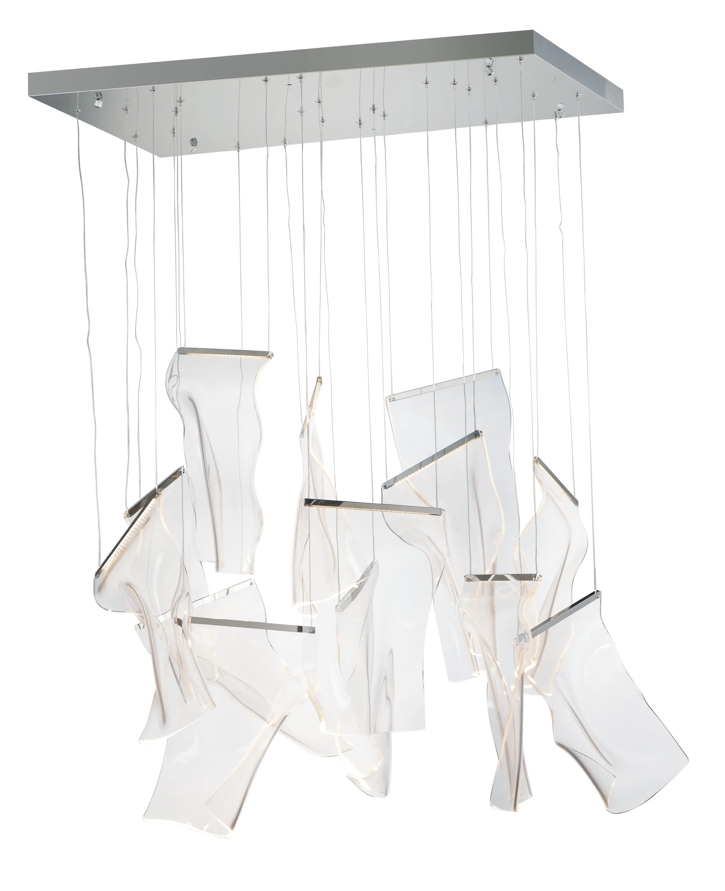 Rinkle 13-Light LED Pendant in Polished Chrome