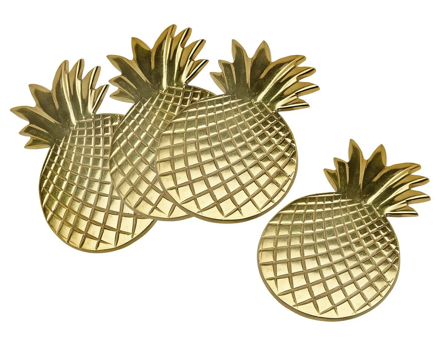 S/4 Gold Hammered 13" Chargers