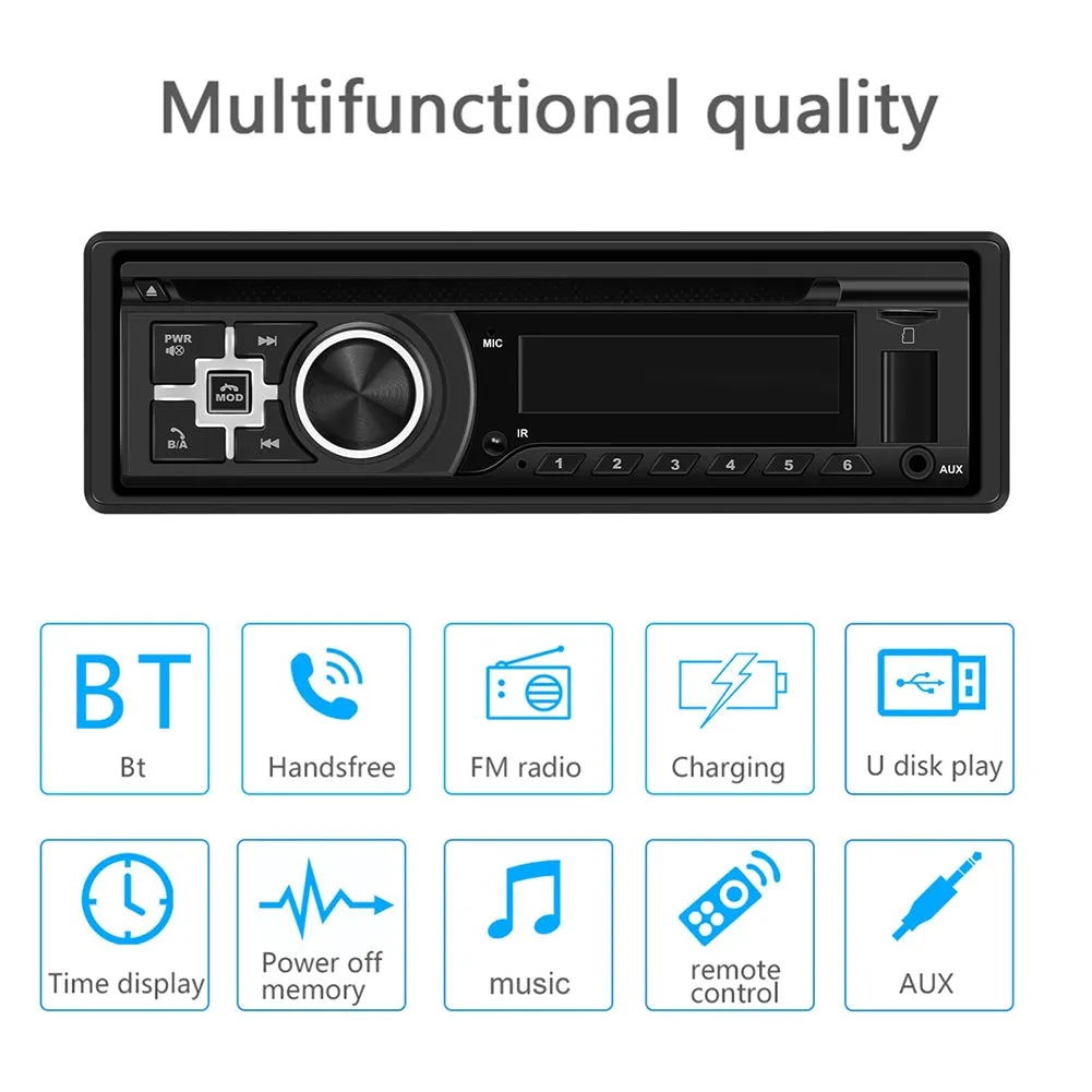 Single Din Car Stereo Dvd Player MP3 Fm/Am Radio USB/Aux/Tf Card