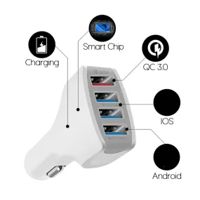 Smart  Qc3.0  Fast  Charger 4 USB Car Charger 3.5a Fast Charger
