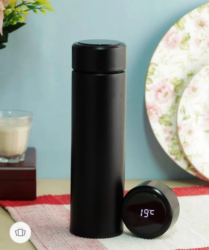 Smart Vacuum Insulated Water Bottle with LED Temperature Display - H01735