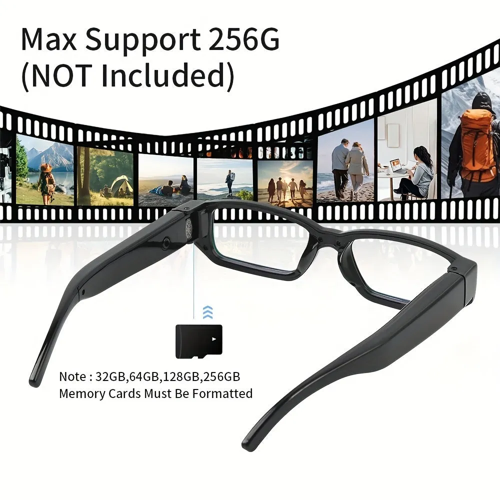 Smart Video Camera Glasses 1080P HD Camera Glasses, Sports Outdoor Glasses, Portable Camera Ultra Clear Camera Glasses With 32GB Memory Card