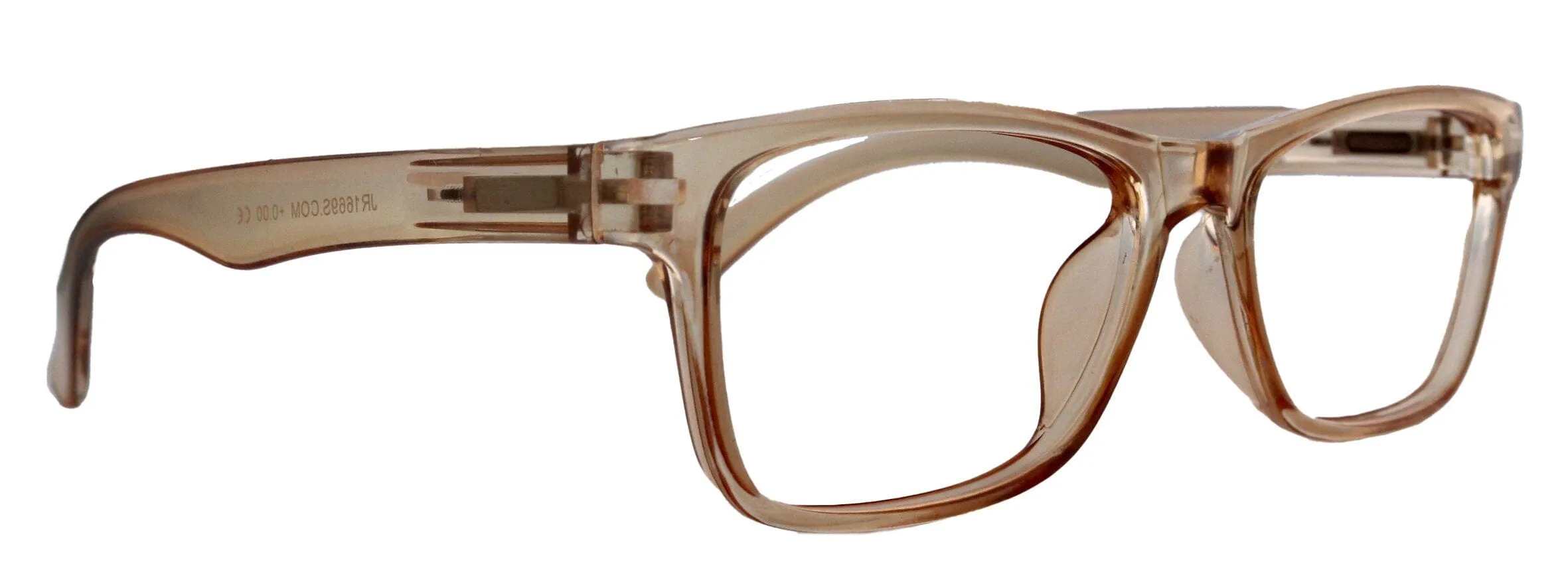 Sophie (Blue Light Glasses) (Blue Blocker) Reduce Eyestrain, A/R Anti Glare.  1.25.. 3.00 Square (Transparent Brown ) NY Fifth Avenue.