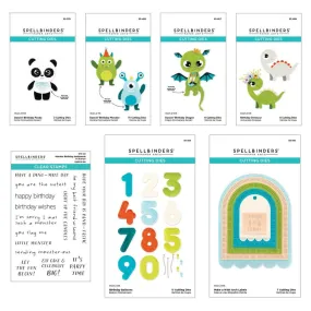 Spellbinders Die And Clear Stamp Bundle From The Monster Bir Monster Birthday