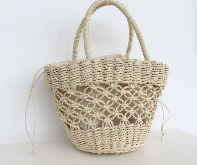 Straw Bag Women's Woven Handbag Oval