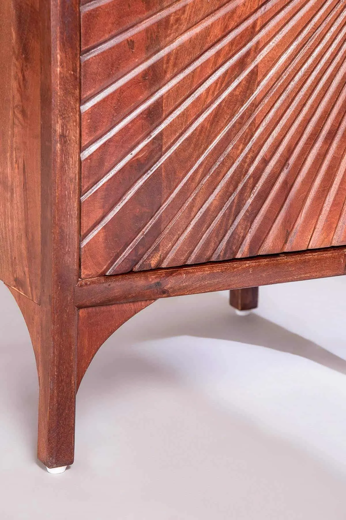 Sunburst Mango Wood Bedside Table