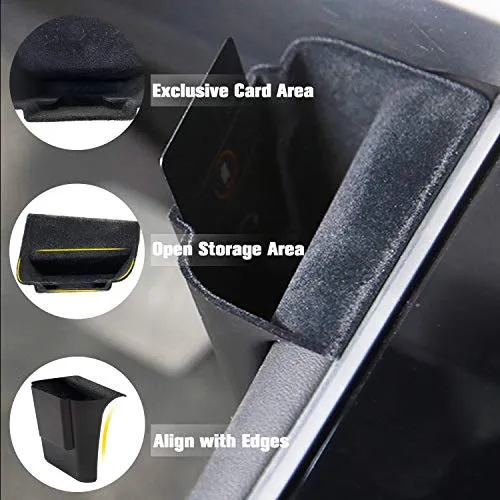 Tesla Center Console Organizer for Tesla Model 3 Model Y Driver Seat Side Gap Organizer Pocket Tray Storage Box Tesla Model 3 Model Y Accessories (Flocked)