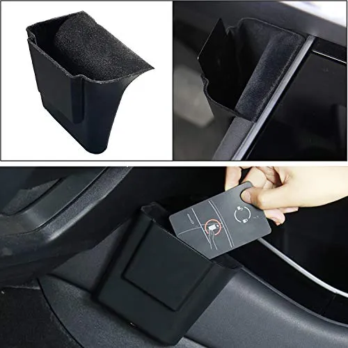 Tesla Center Console Organizer for Tesla Model 3 Model Y Driver Seat Side Gap Organizer Pocket Tray Storage Box Tesla Model 3 Model Y Accessories (Flocked)