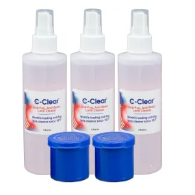 Three 8 oz Spray Bottles & 2 Gel Cups