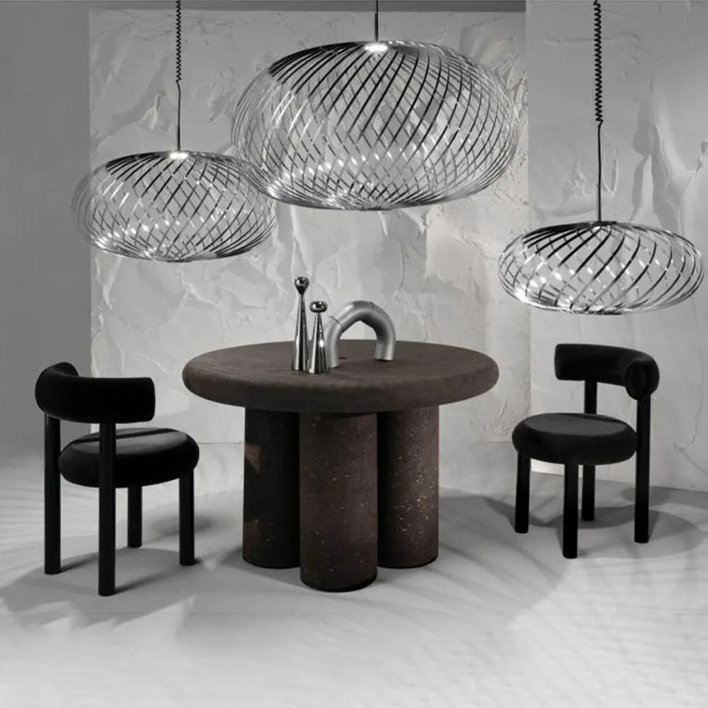 tom dixon | spring pendant light | silver large - DC