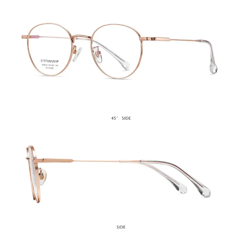 Vicky Unisex Full Rim Round Titanium Reading Glasses St6220