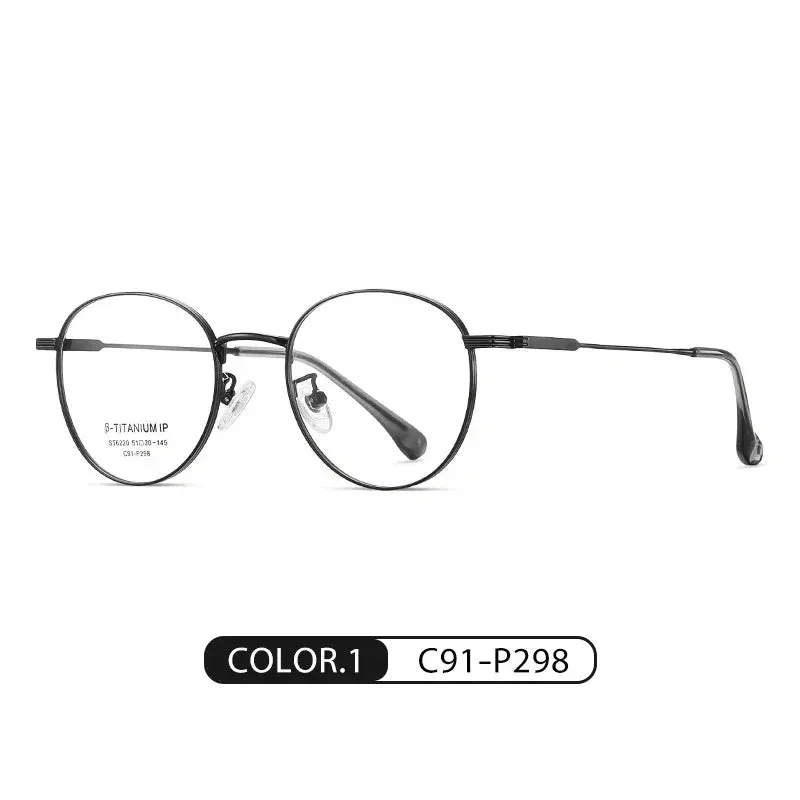 Vicky Unisex Full Rim Round Titanium Reading Glasses St6220