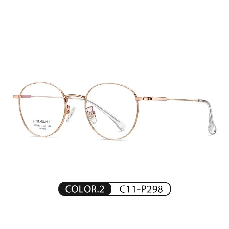 Vicky Unisex Full Rim Round Titanium Reading Glasses St6220