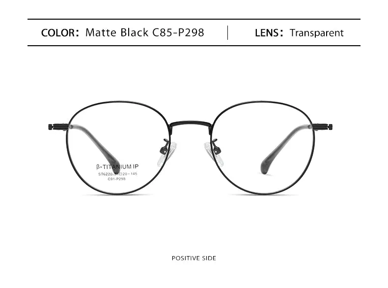 Vicky Unisex Full Rim Round Titanium Reading Glasses St6220