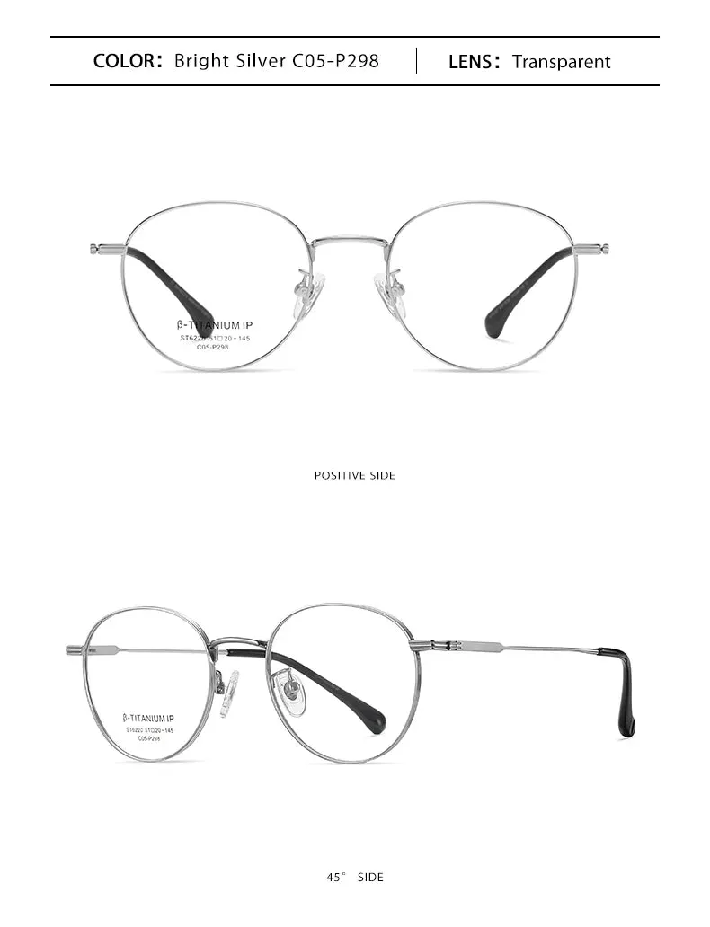Vicky Unisex Full Rim Round Titanium Reading Glasses St6220