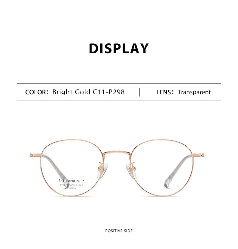 Vicky Unisex Full Rim Round Titanium Reading Glasses St6220