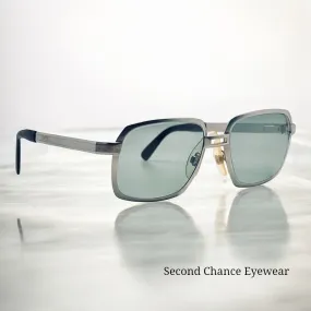 Vintage 1960’s Rodenstock Exclusto Frame with Custom Berko’s Designs Aquamarine Lenses/53-18-140mm