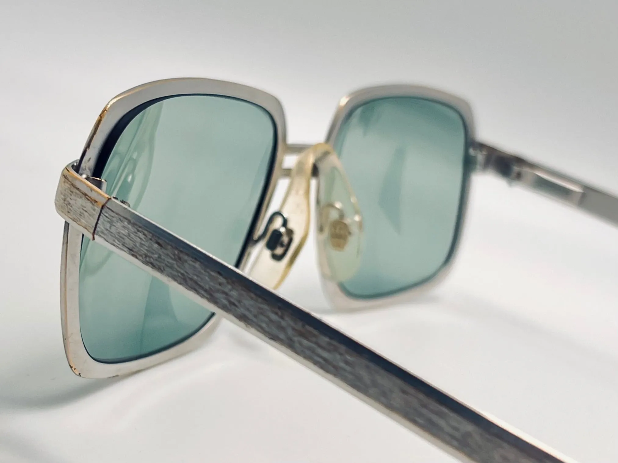 Vintage 1960’s Rodenstock Exclusto Frame with Custom Berko’s Designs Aquamarine Lenses/53-18-140mm