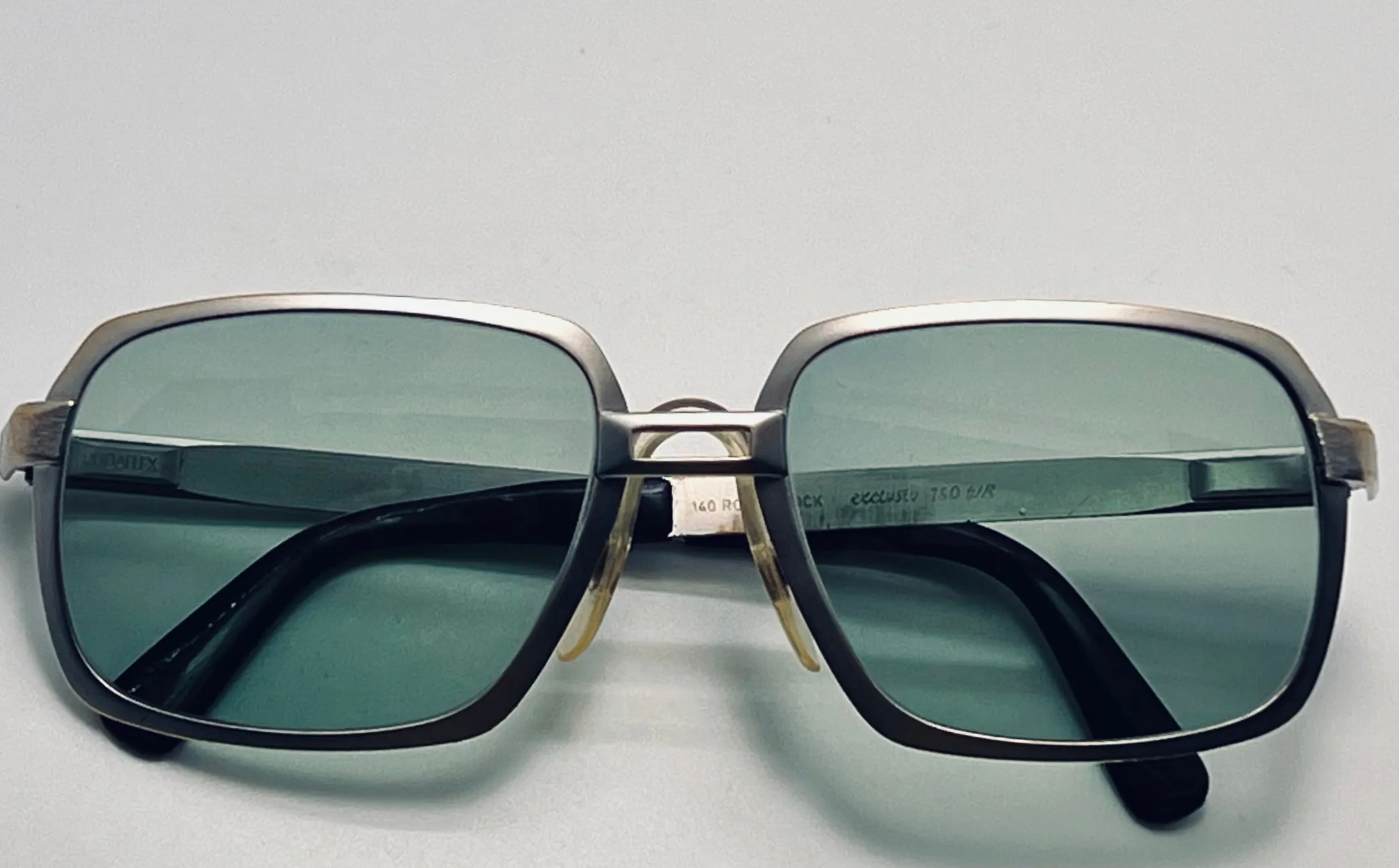 Vintage 1960’s Rodenstock Exclusto Frame with Custom Berko’s Designs Aquamarine Lenses/53-18-140mm