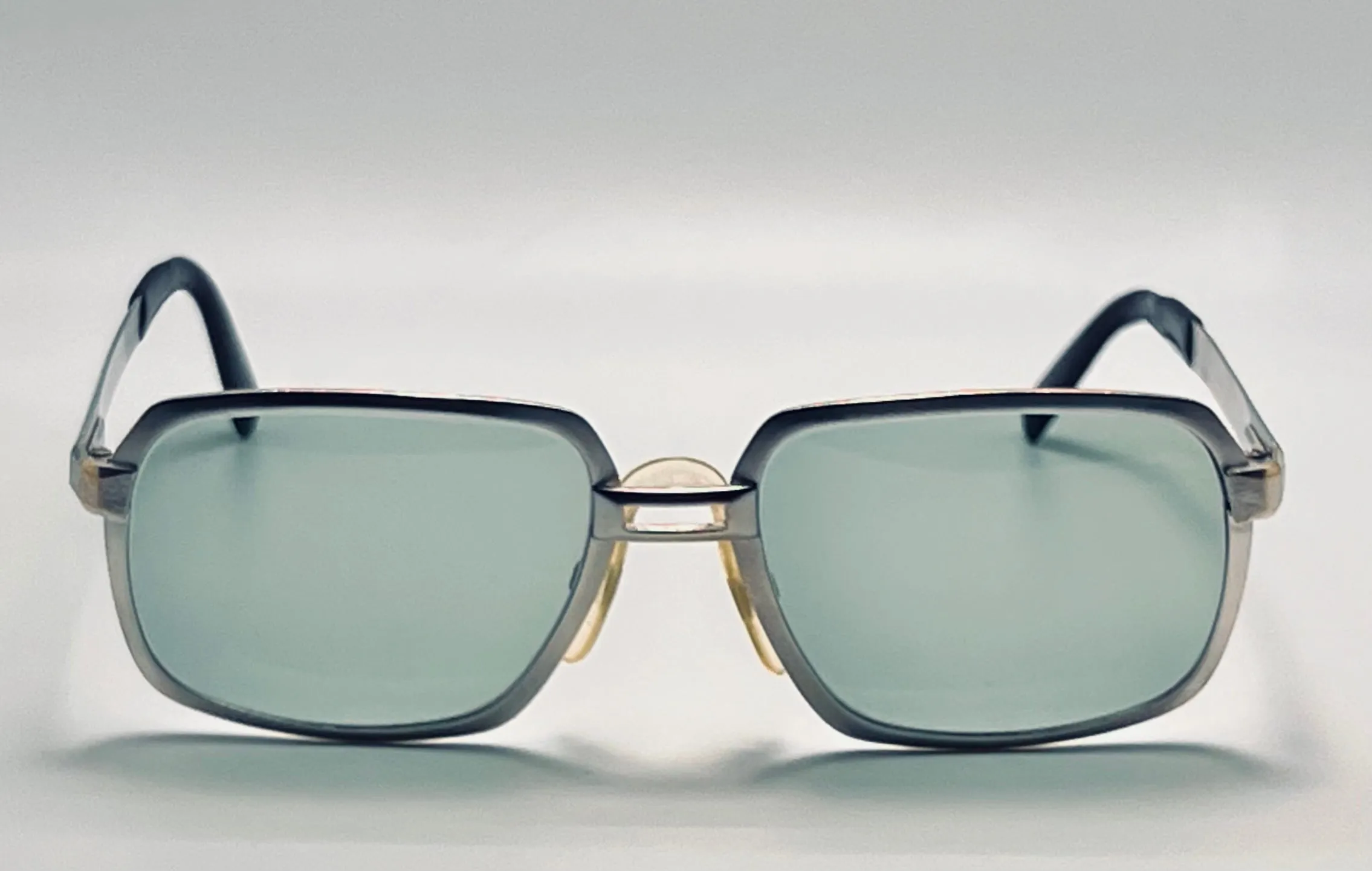 Vintage 1960’s Rodenstock Exclusto Frame with Custom Berko’s Designs Aquamarine Lenses/53-18-140mm