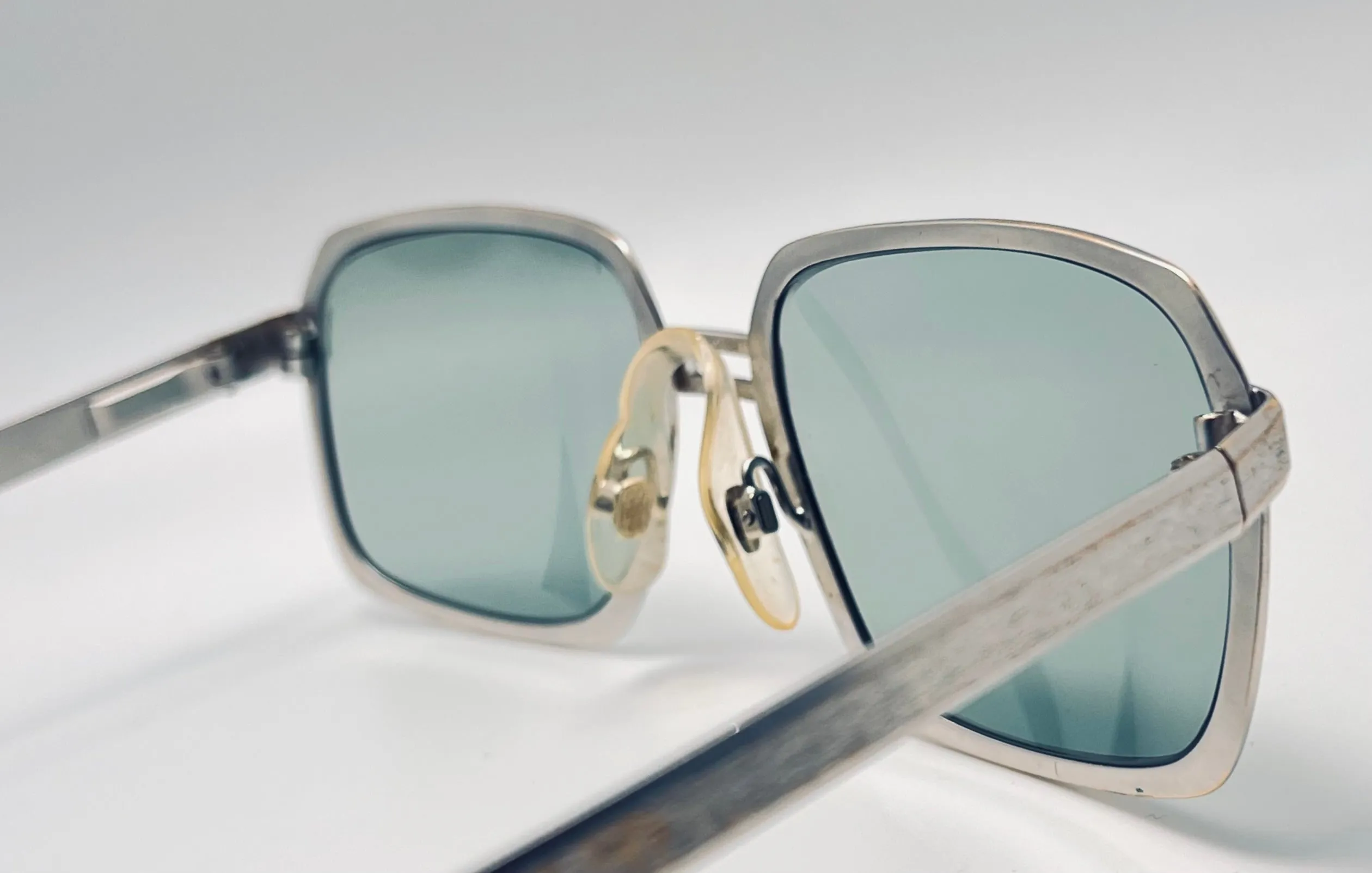 Vintage 1960’s Rodenstock Exclusto Frame with Custom Berko’s Designs Aquamarine Lenses/53-18-140mm