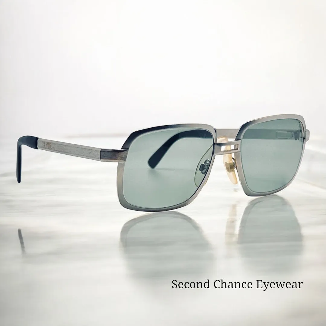 Vintage 1960’s Rodenstock Exclusto Frame with Custom Berko’s Designs Aquamarine Lenses/53-18-140mm