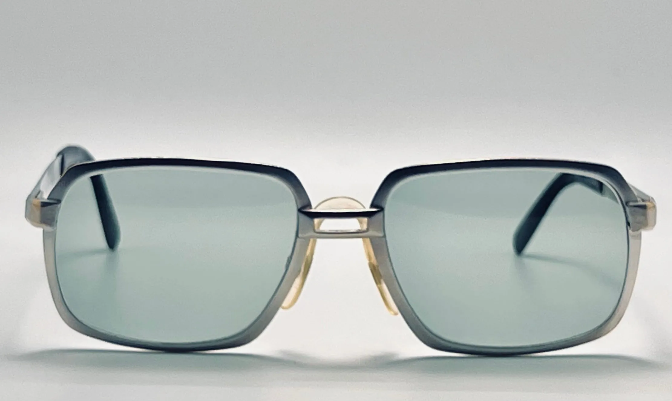 Vintage 1960’s Rodenstock Exclusto Frame with Custom Berko’s Designs Aquamarine Lenses/53-18-140mm