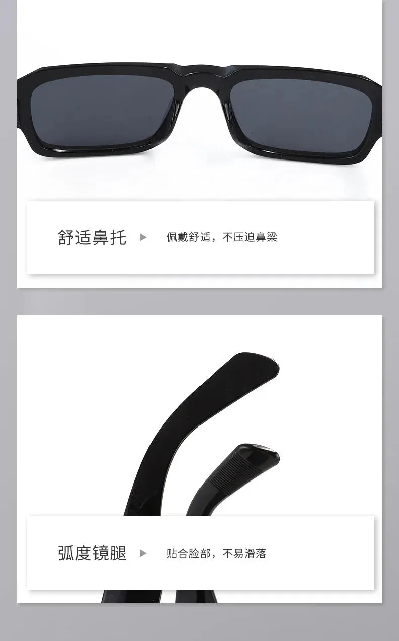 Vintage Square Sunglasses Men Women Brand Designer Sun Glasses Fashion Trendy Eyewear Black Shades Gradient Glasses UV400