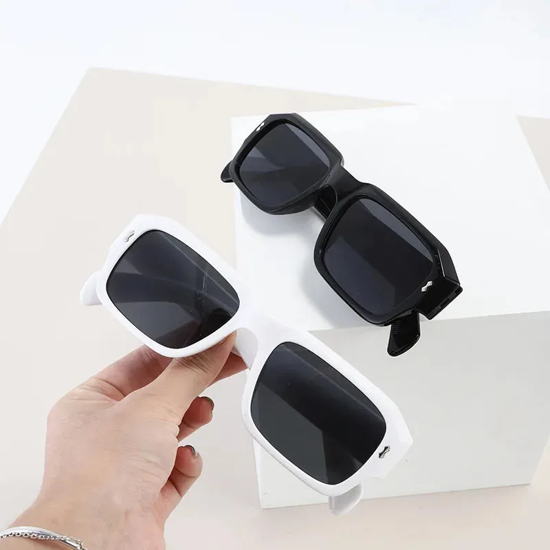 Vintage Square Sunglasses Men Women Brand Designer Sun Glasses Fashion Trendy Eyewear Black Shades Gradient Glasses UV400