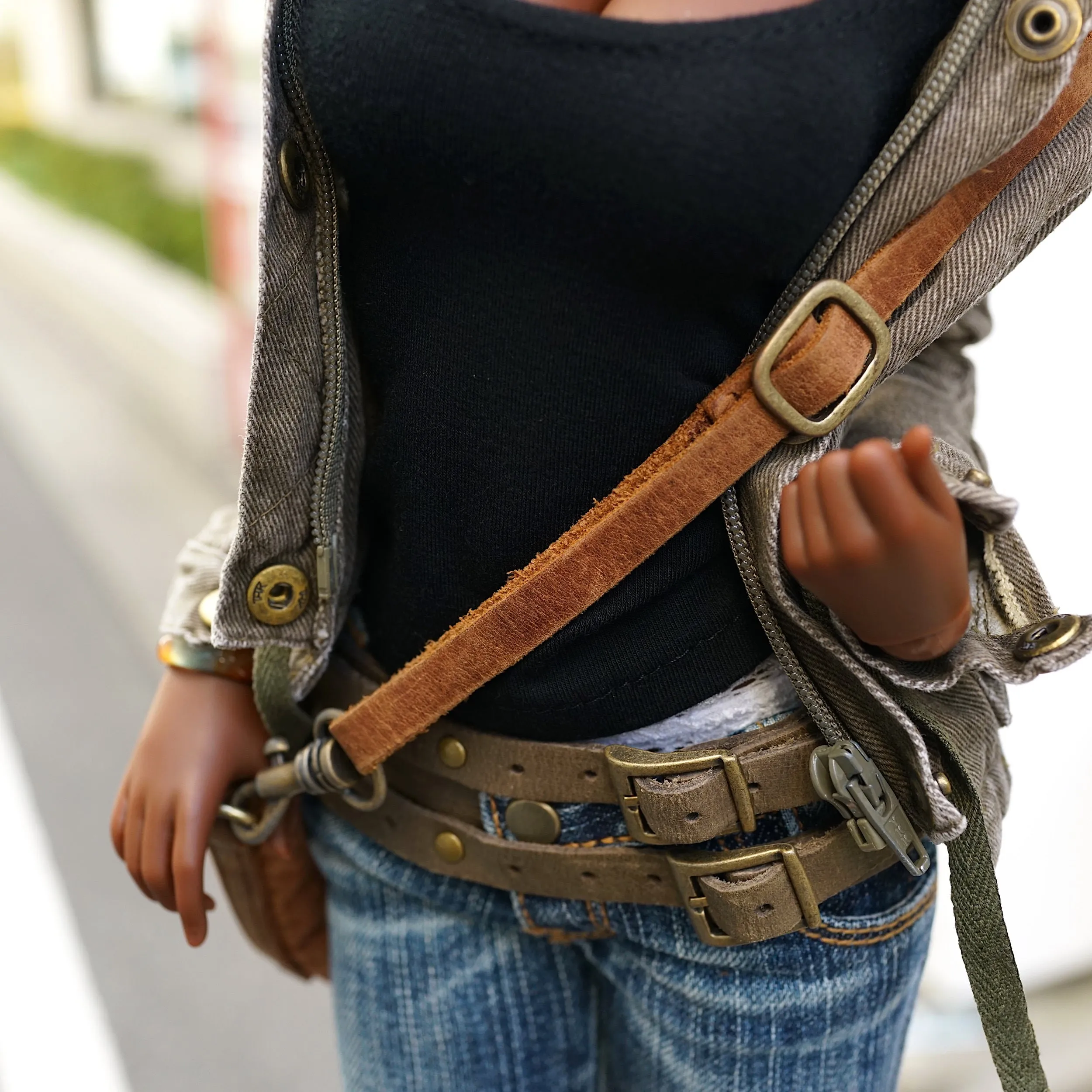 Weathered Satchel Bag (Brown)