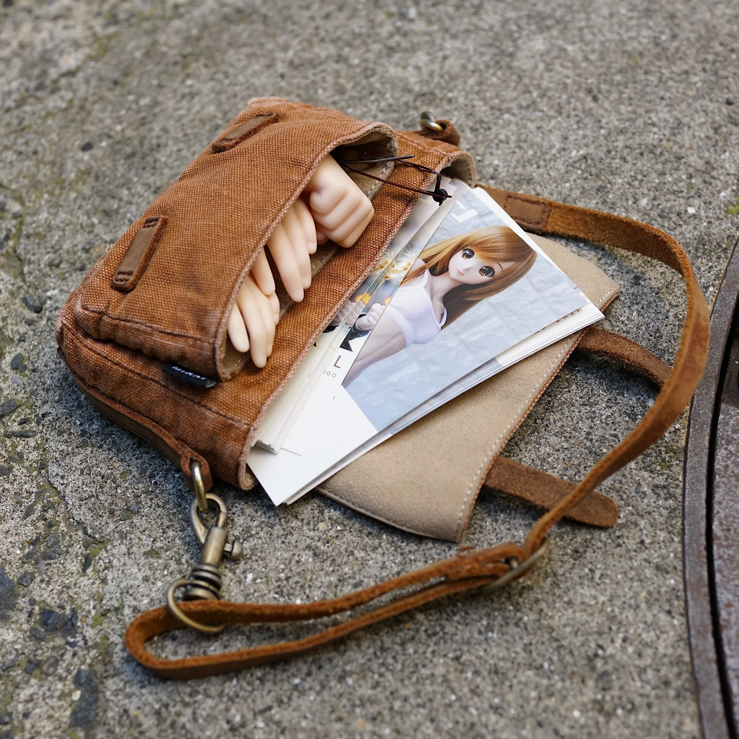 Weathered Satchel Bag (Brown)