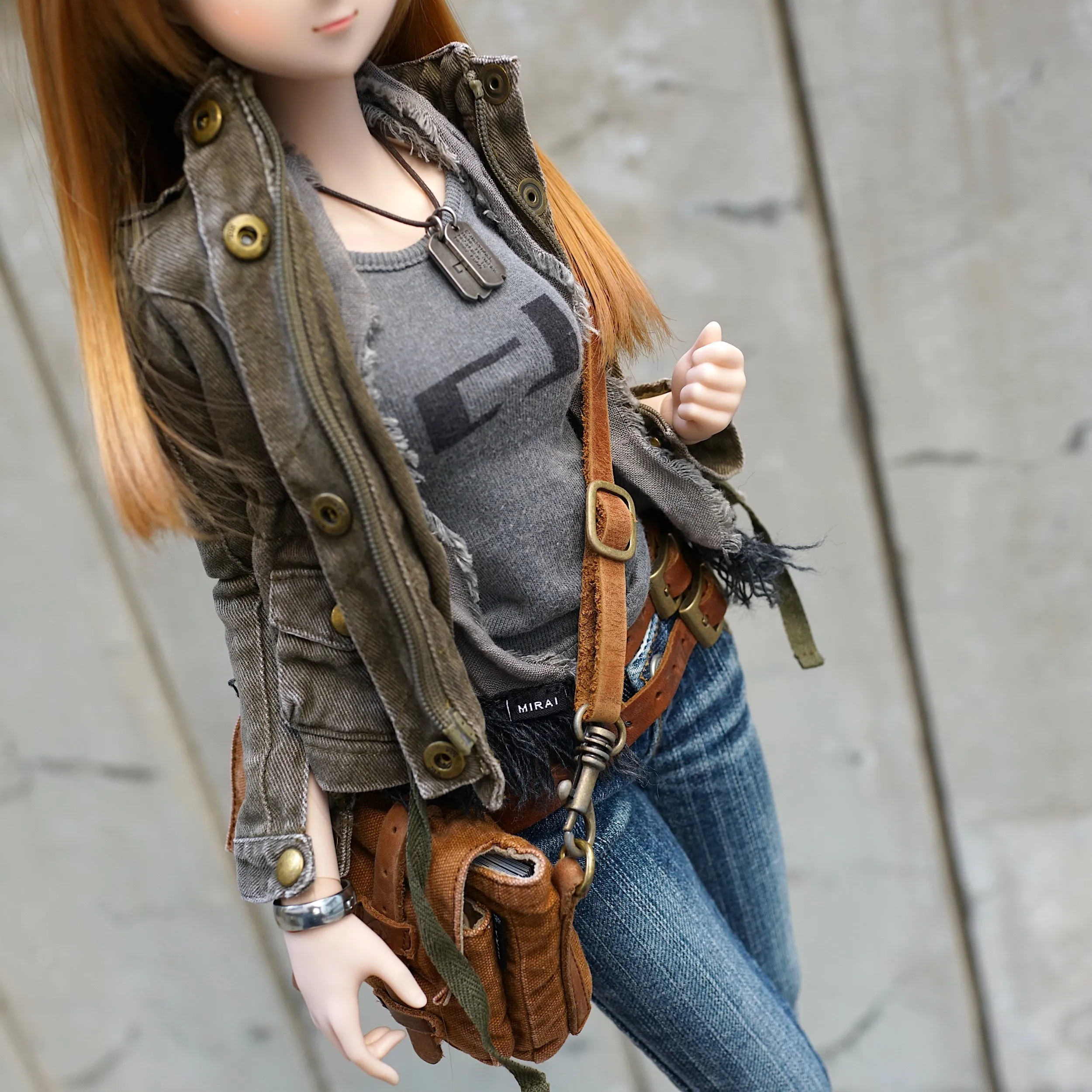 Weathered Satchel Bag (Brown)