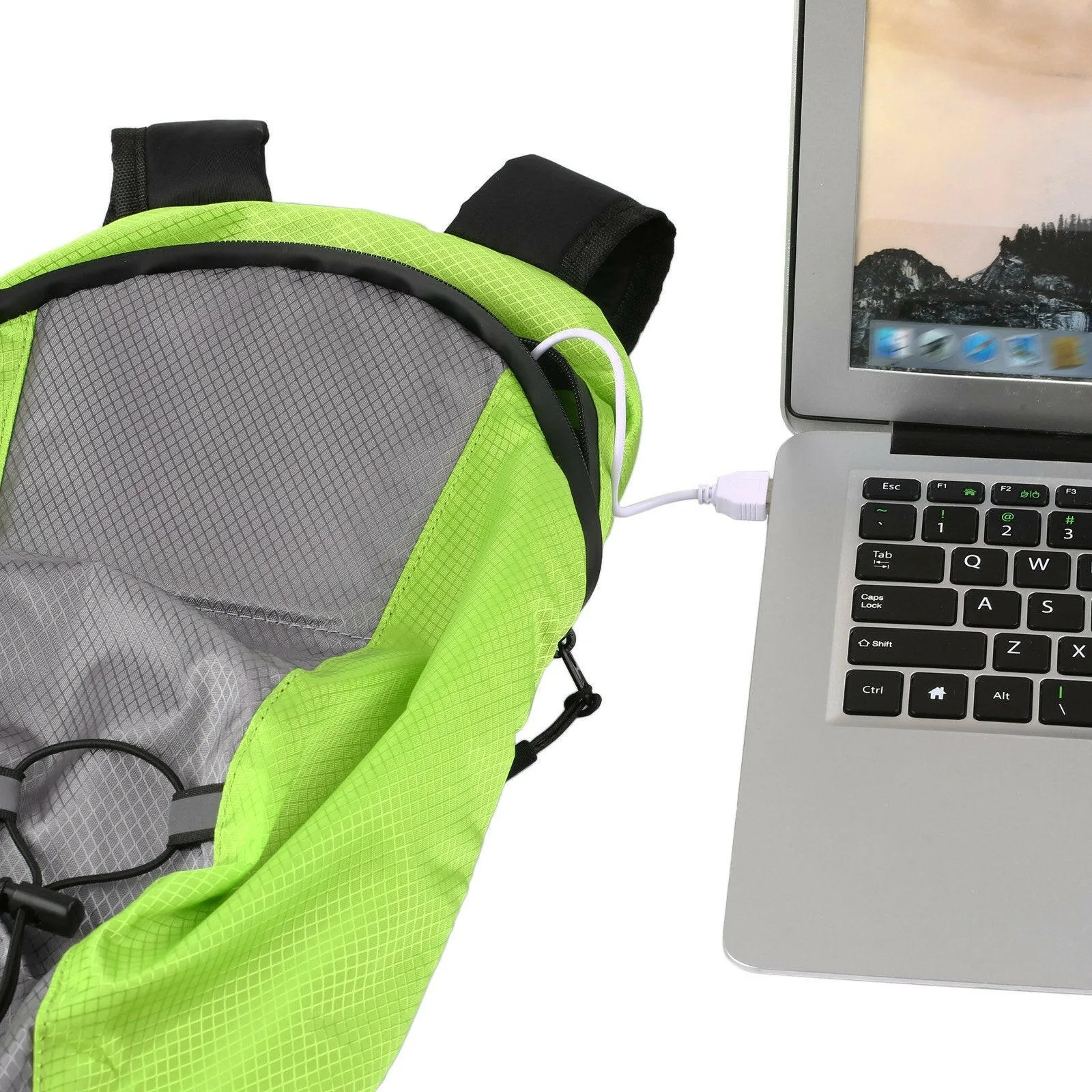Wireless LED Signal Light Direction Indicator USB Rechargeable LED Turn Signal   Backpack Attached Light