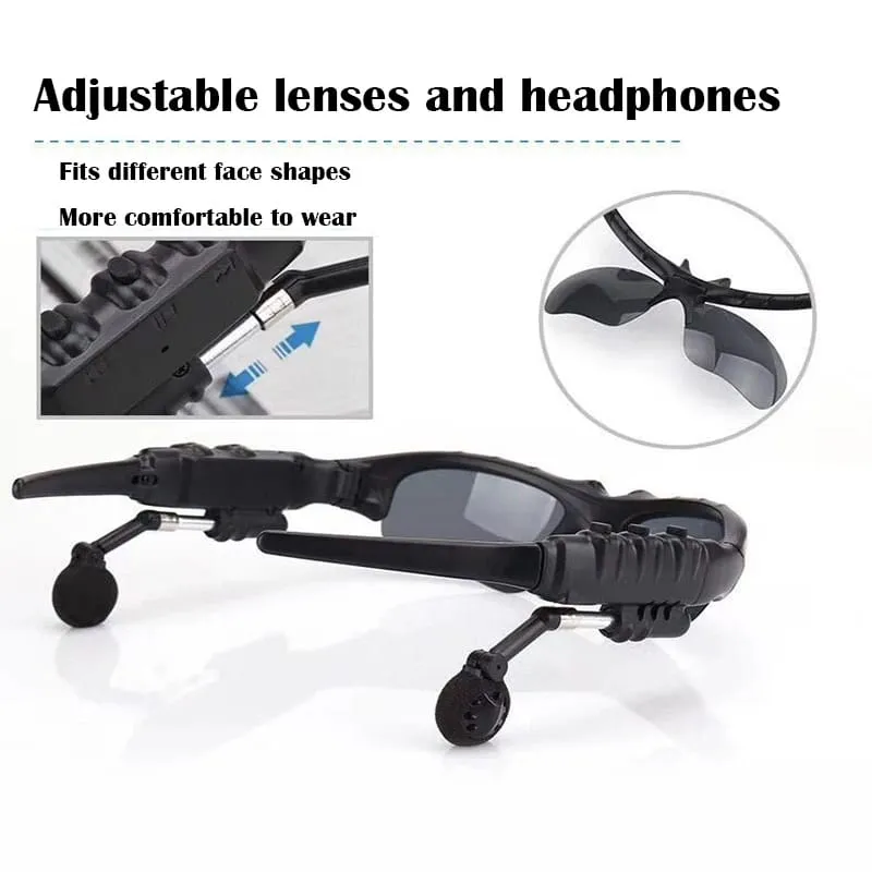 Wireless Stereo Headphones With Microphone Cycling Sports Polarized glasses,