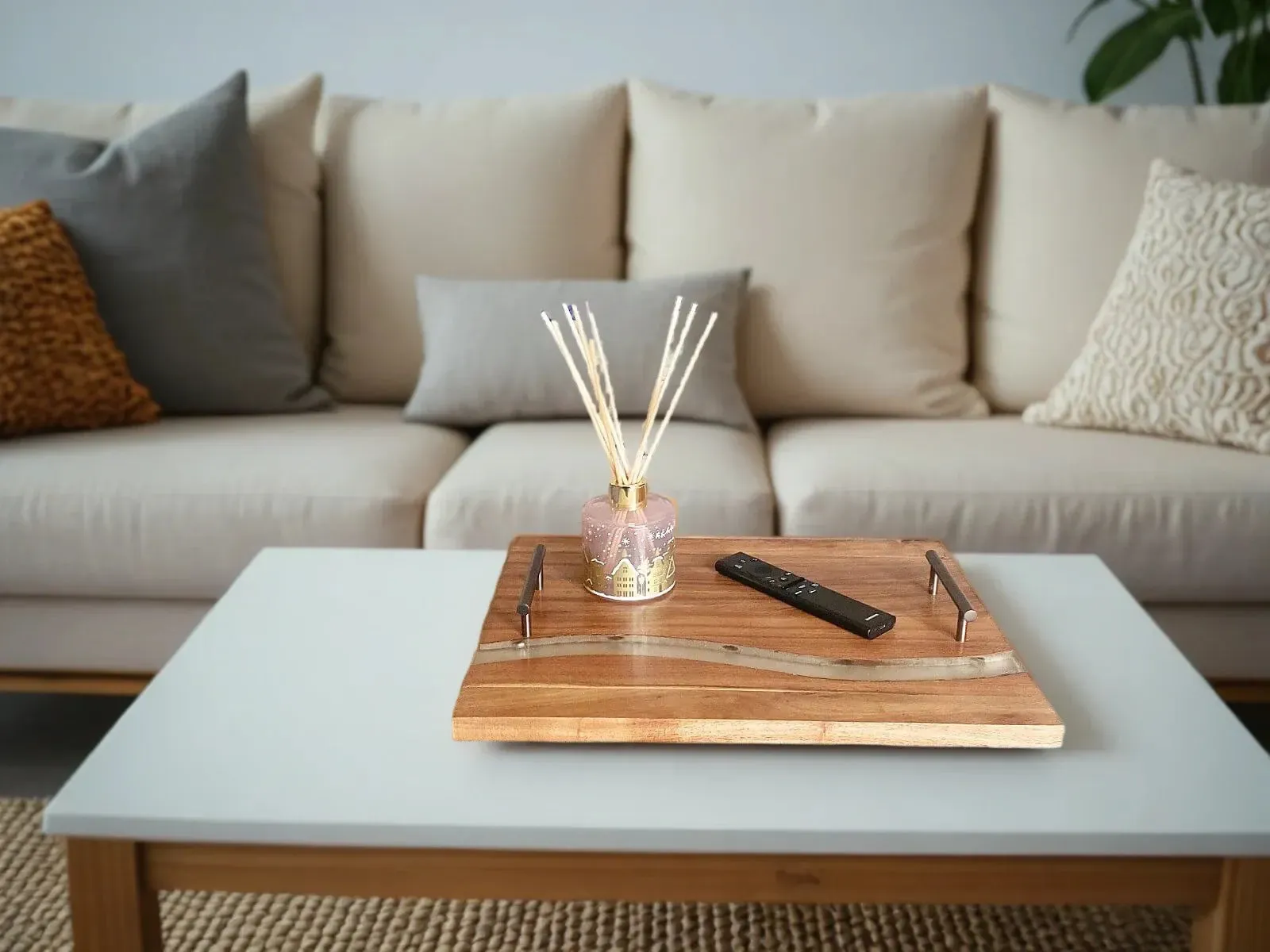 Wooden Serving Tray Acacia Wood Tray With Handles